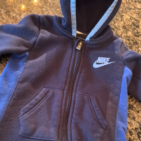 Nike Blue One Piece with Hood and Zipper 6M - Picture 3 of 7